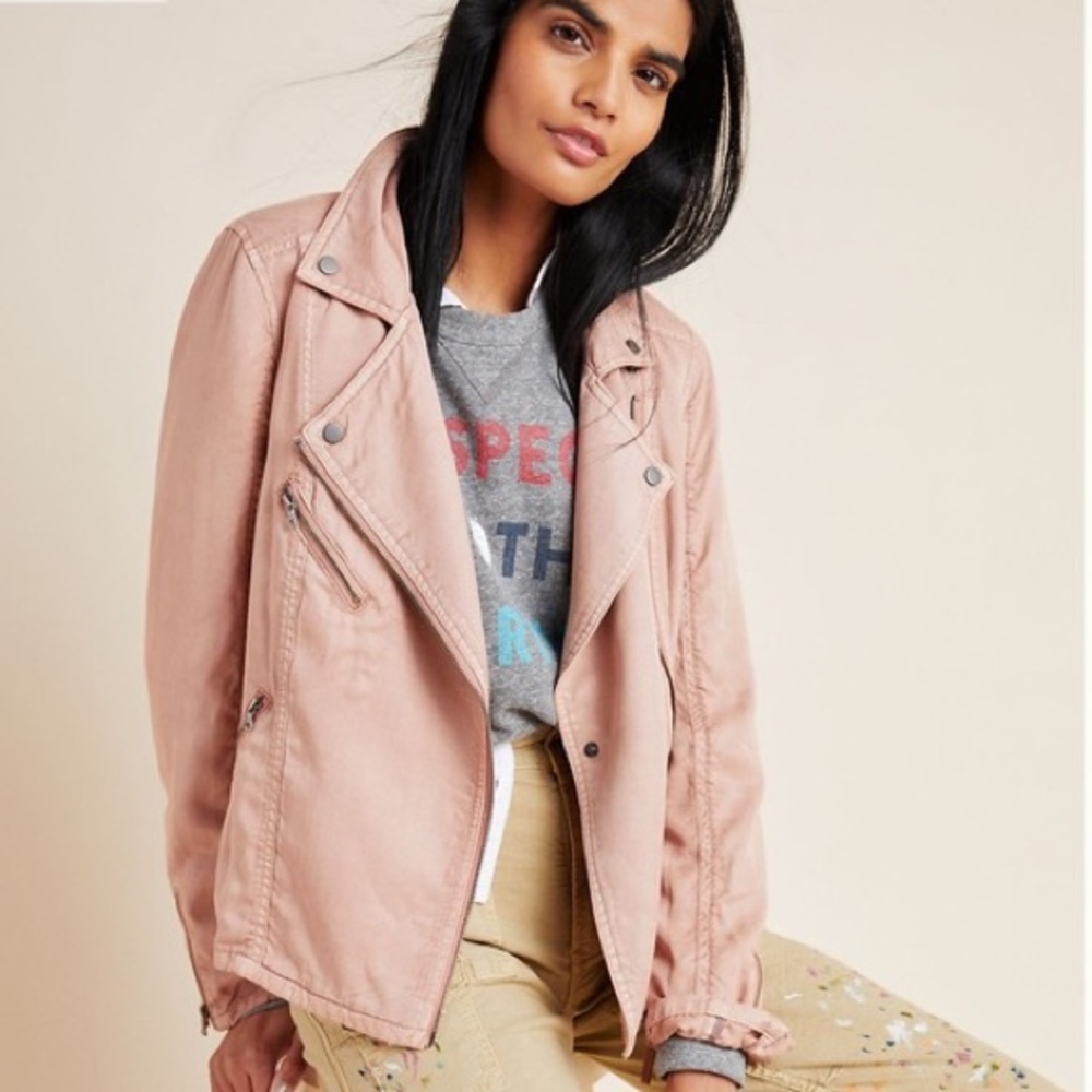 NWT Anthropologie Marrakech Pink Moto Jacket